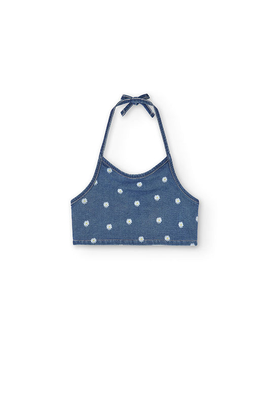 Shirt denim knit for girl -BCI - 428116