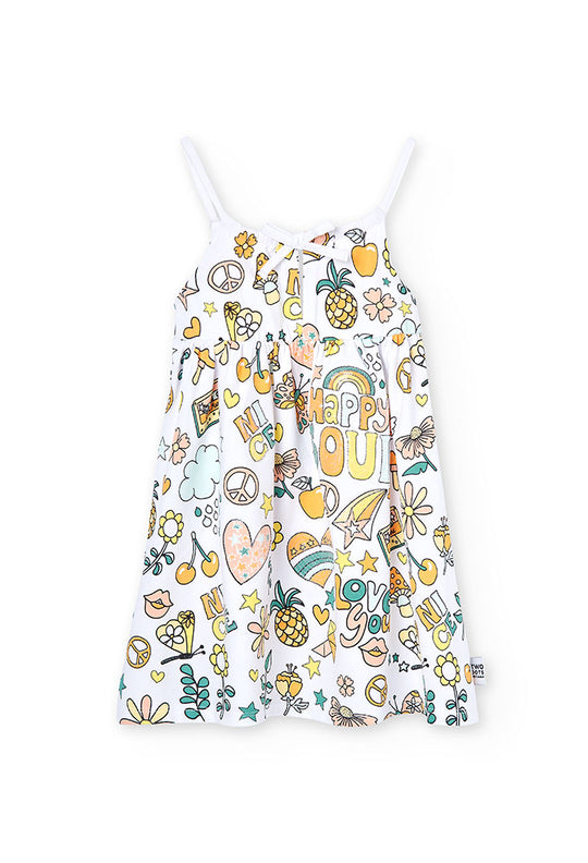 Knit stretch dress for girl -BCI - 428127