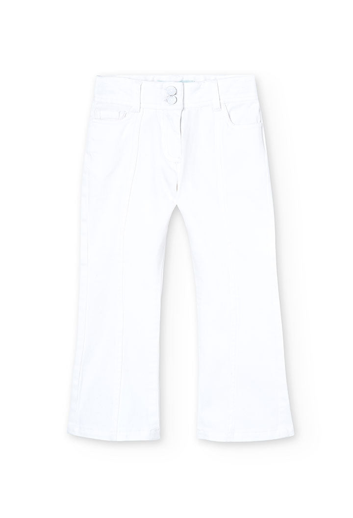 Stretch twill trousers for girl -BCI - 438016