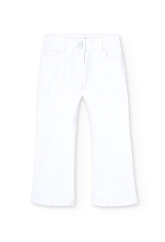 Stretch twill trousers for girl -BCI - 438016