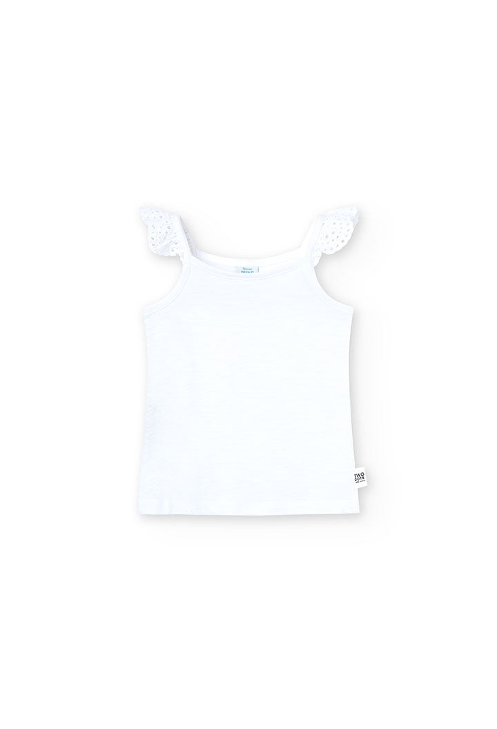 Knit t-Shirt suspenders for girl -BCI - 438140