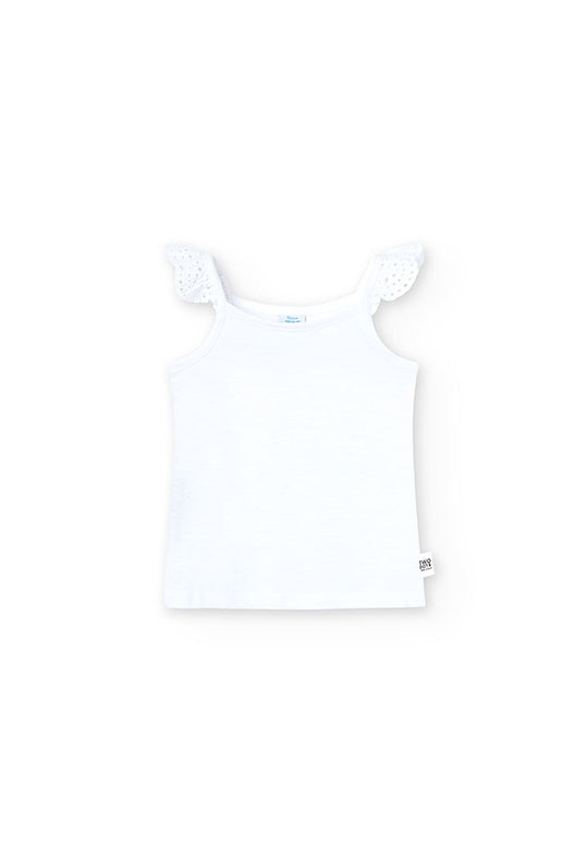 Knit t-Shirt suspenders for girl -BCI - 438140