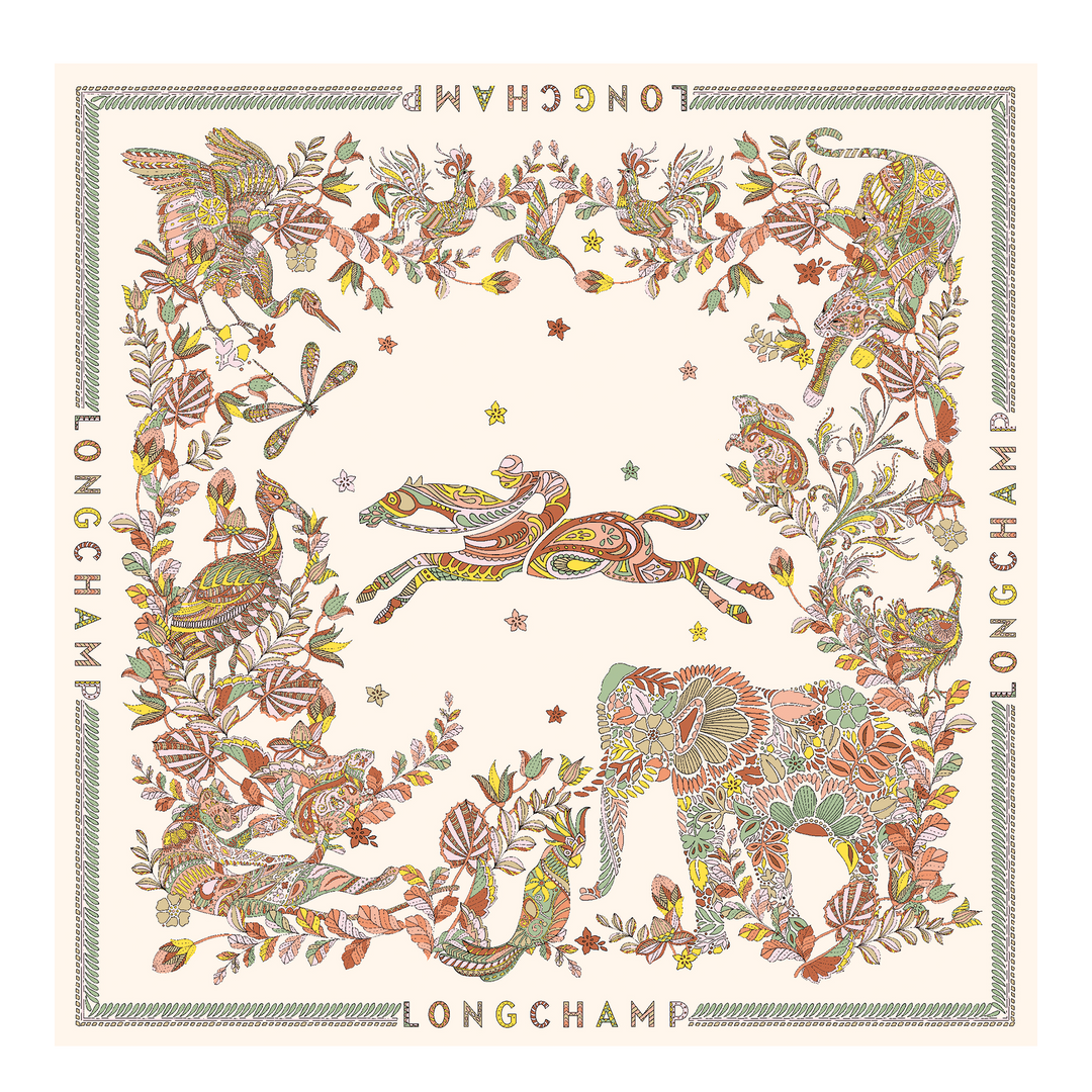 Forêt Longchamp  Silk scarf 90 - 50647GSO - MYHOLDAL LEBANON