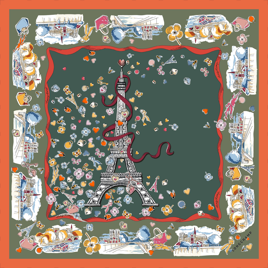 Equestrian Tower  Silk scarf 50 - 50649GSO - MYHOLDAL LEBANON