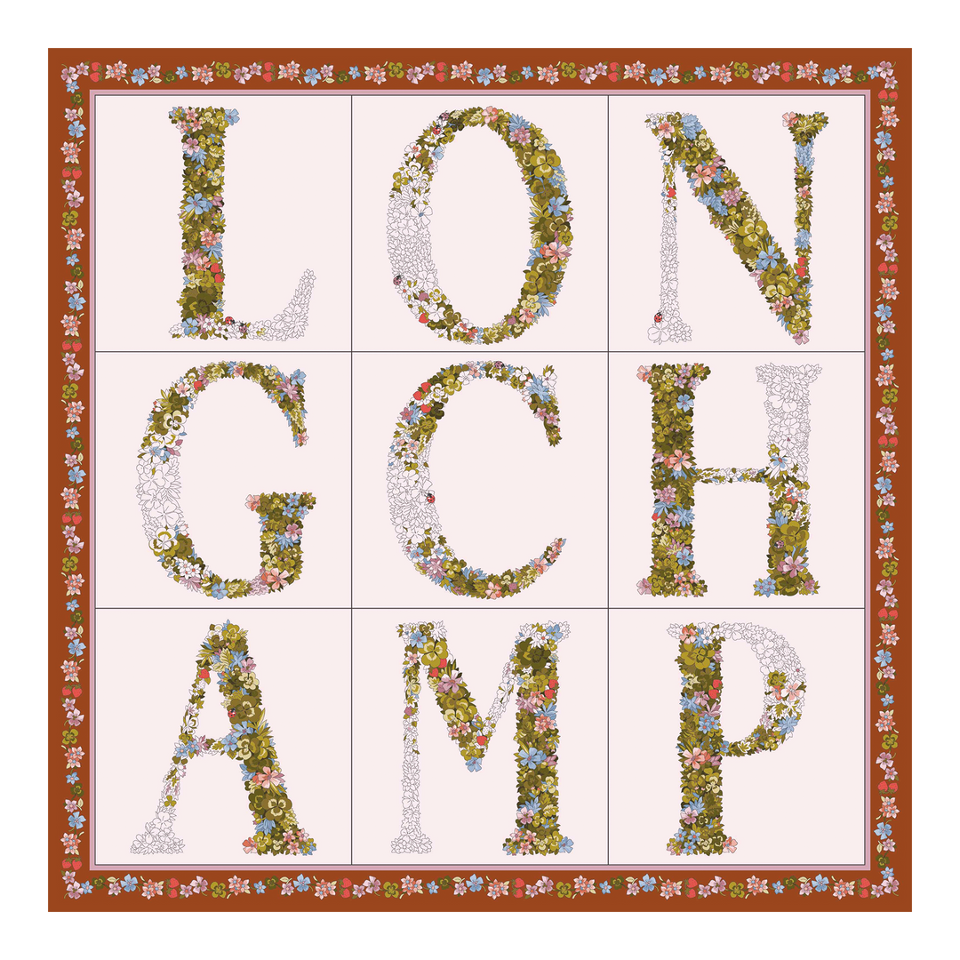 Le Jardin Longchamp  Silk scarf 50  -  50660GSO