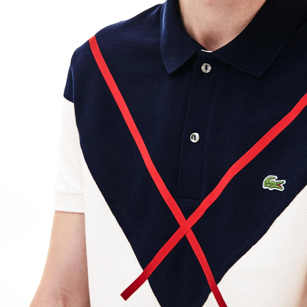Lacoste Men's Made In France Regular Fit Jacquard Patterned Piqué Polo Shirt