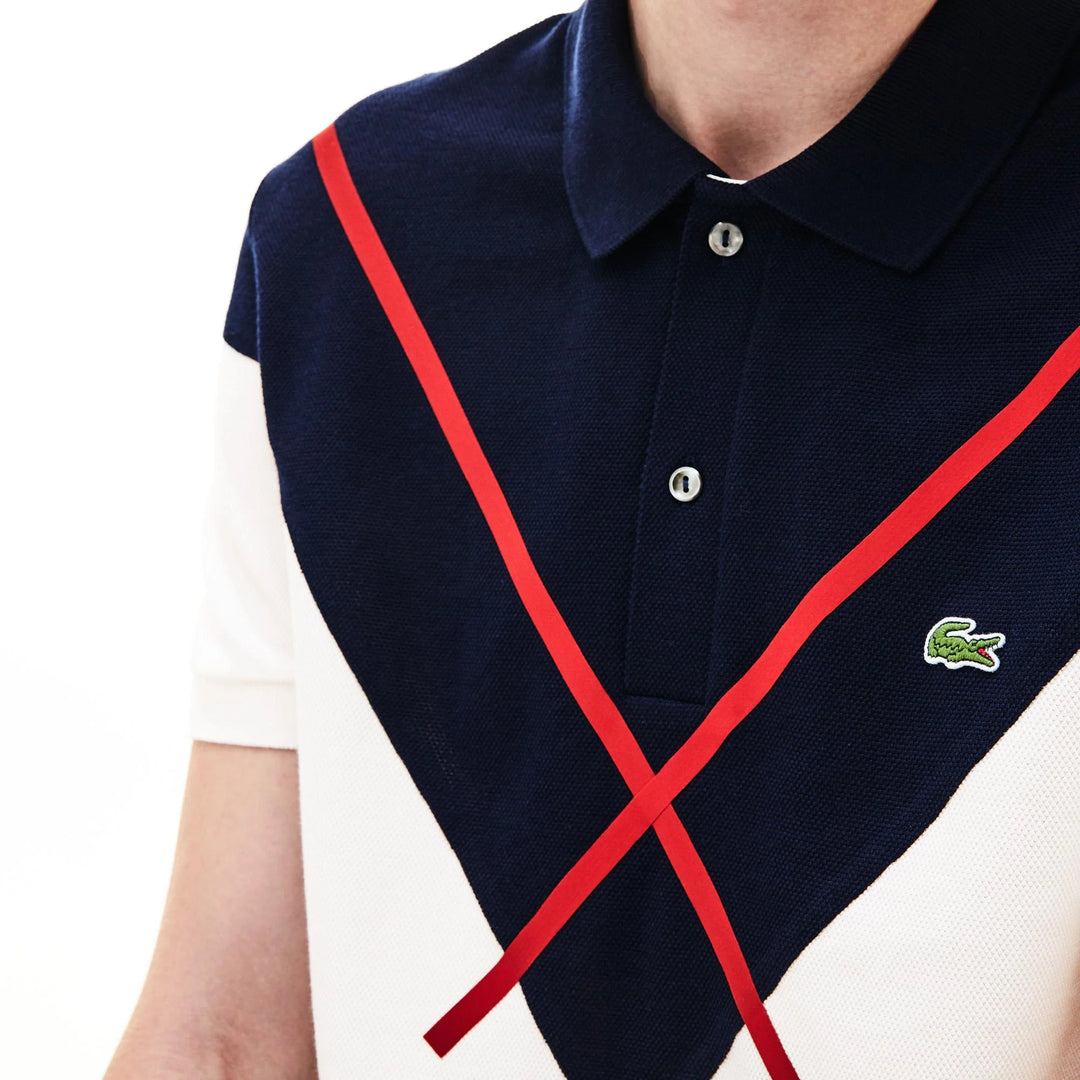 Lacoste Men's Made In France Regular Fit Jacquard Patterned Piqué Polo Shirt
