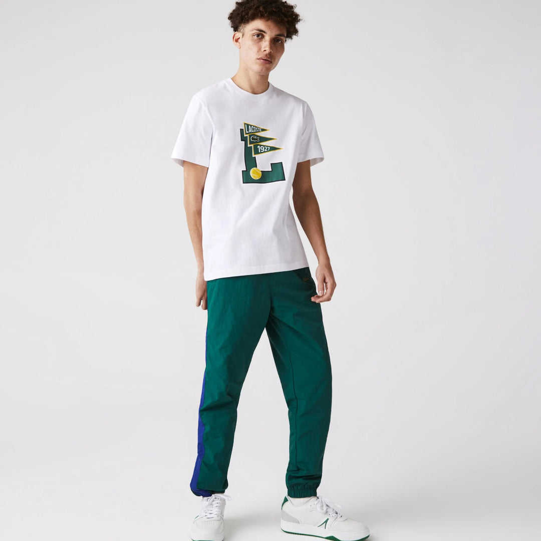 Men’s Crew Neck Pennants L Badge Cotton T-Shirt