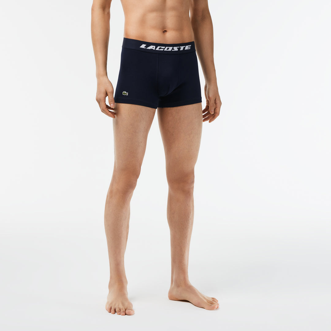 Men’s 3-Pack Lacoste Contrast Waist Trunks - 5H5914