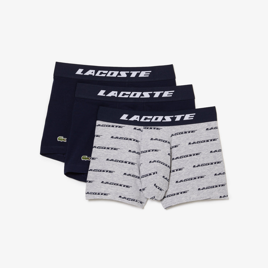 Men’s 3-Pack Lacoste Contrast Waist Trunks - 5H5914
