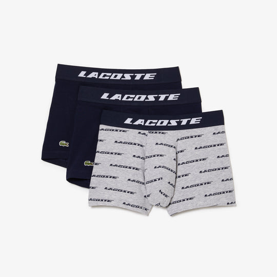 Men’s 3-Pack Lacoste Contrast Waist Trunks - 5H5914