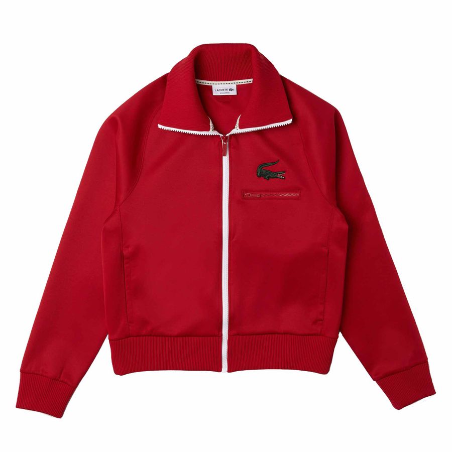 Men's Crocodile Stand-Up Collar Zippered Jacket