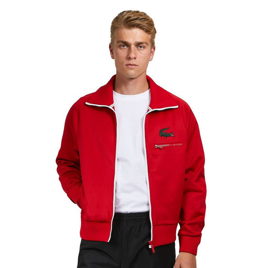 Men's Crocodile Stand-Up Collar Zippered Jacket