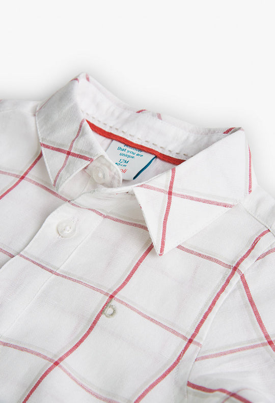 Buy Shirt linen check for baby -BCI - 718107 Online Lebanon, Online Shopping Lebanon