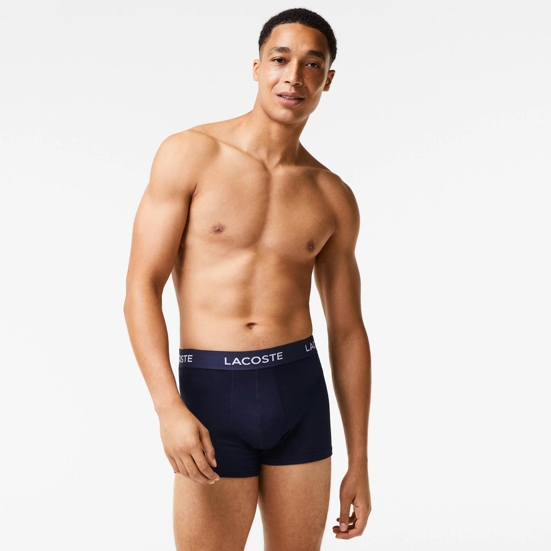 Men’s 3-Pack Lacoste Logo Waist Trunks