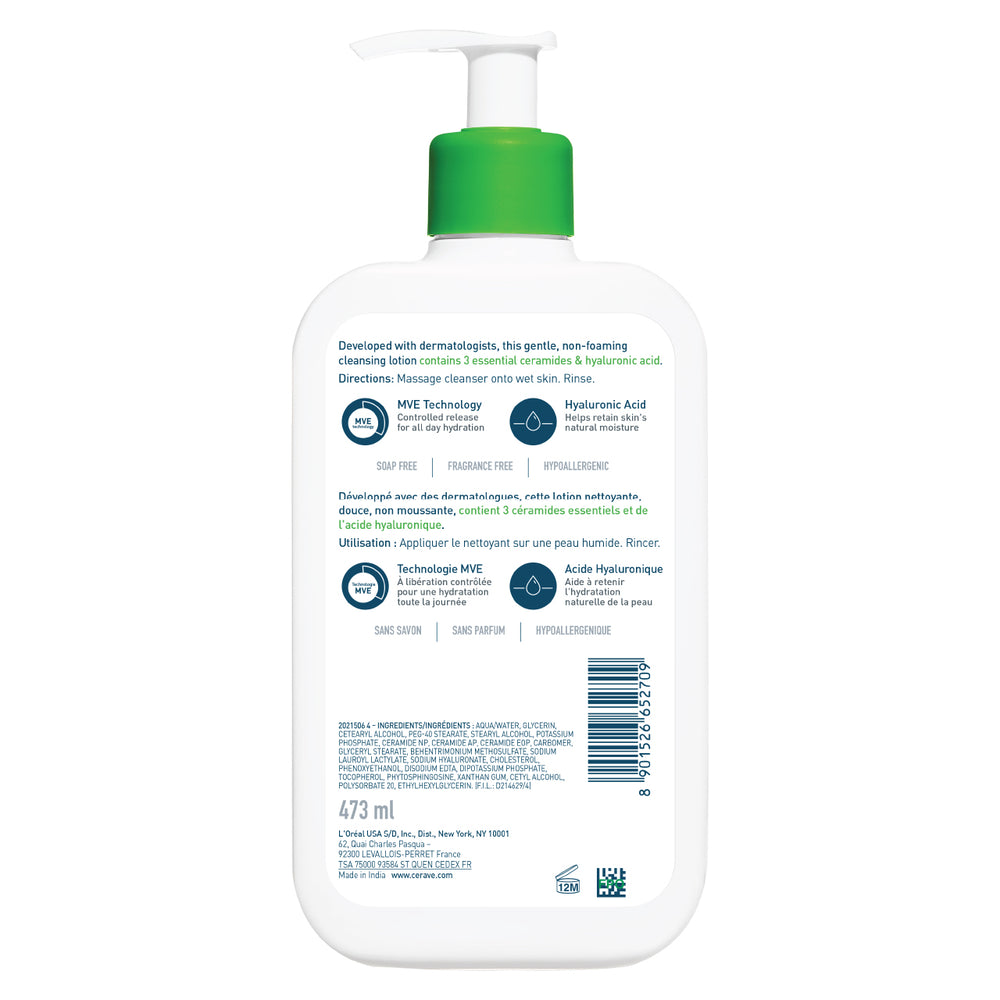 CeraVe Hydrating Cleanser for Normal to Dry Skin with Hyaluronic Acid 473ML