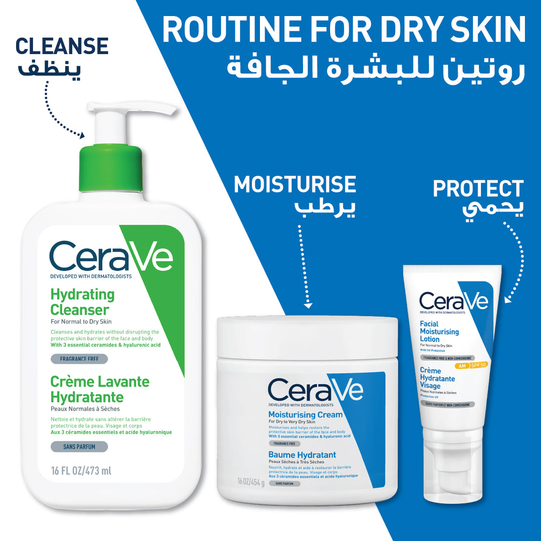 CeraVe Hydrating Cleanser for Normal to Dry Skin with Hyaluronic Acid 473ML