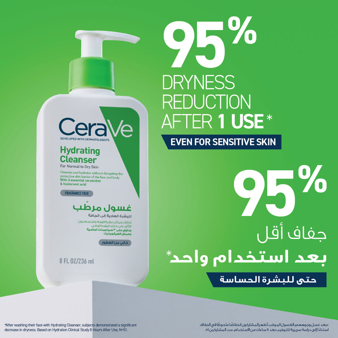 CeraVe Hydrating Cleanser for Normal to Dry Skin with Hyaluronic Acid 236ML