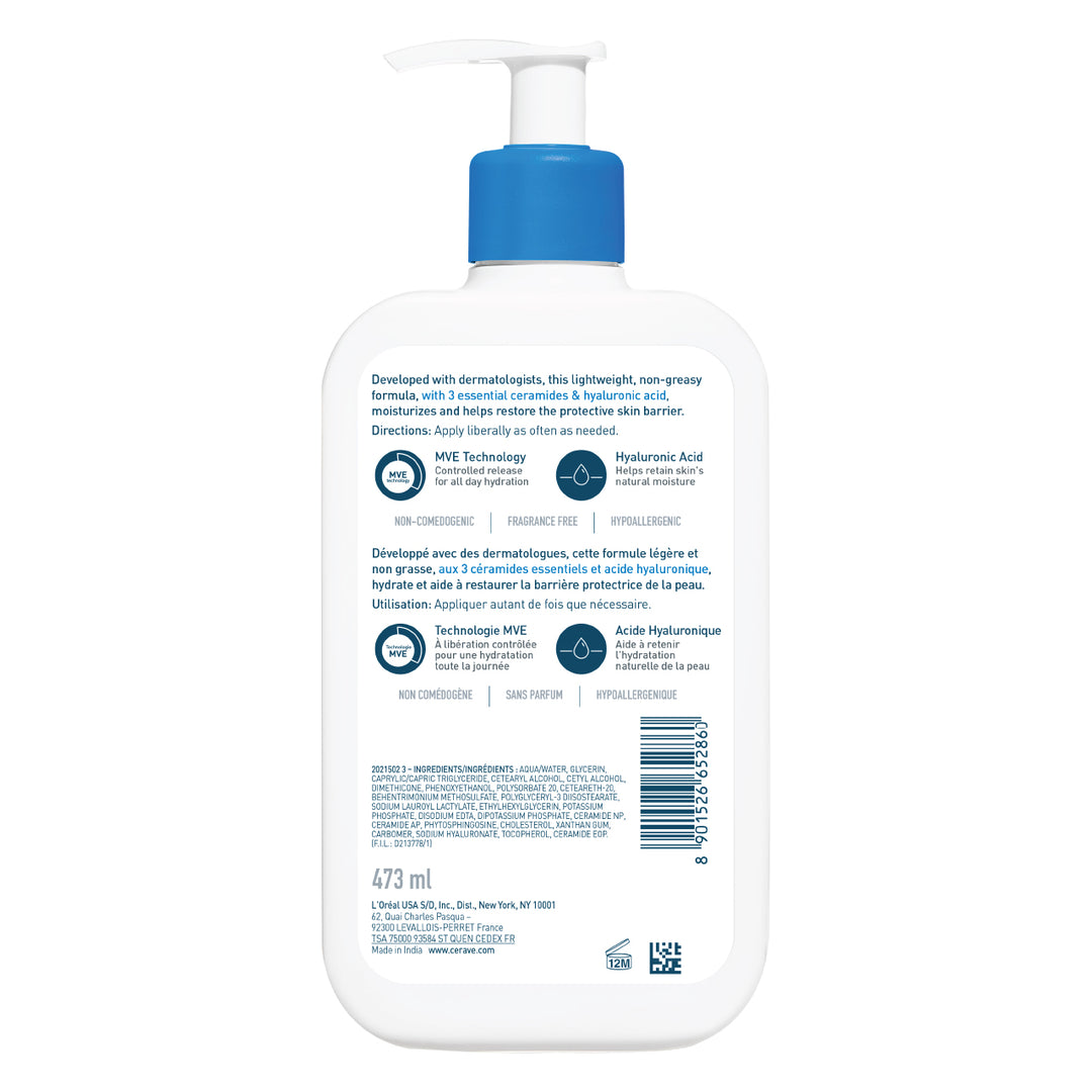 Cerave Moisturizing Lotion for Normal to Dry Skin with Hyaluronic Acid 473 ML