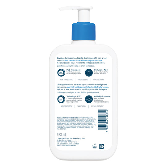 Cerave Moisturizing Lotion for Normal to Dry Skin with Hyaluronic Acid 473 ML