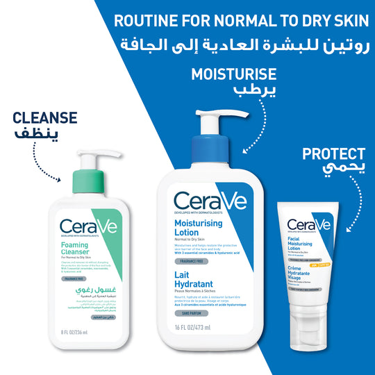 Cerave Moisturizing Lotion for Normal to Dry Skin with Hyaluronic Acid 473 ML