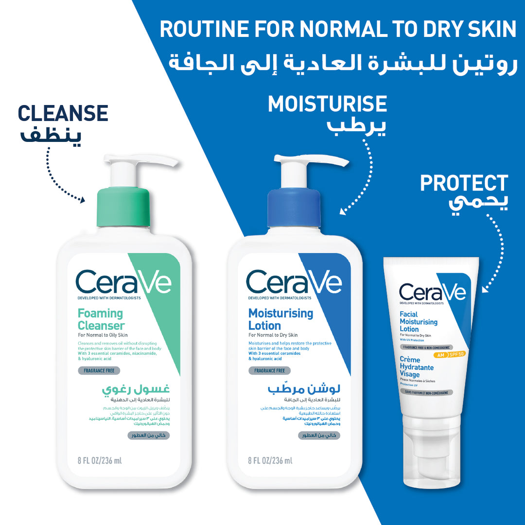 Cerave Moisturizing Lotion for Normal to Dry Skin with Hyaluronic Acid 236 ML