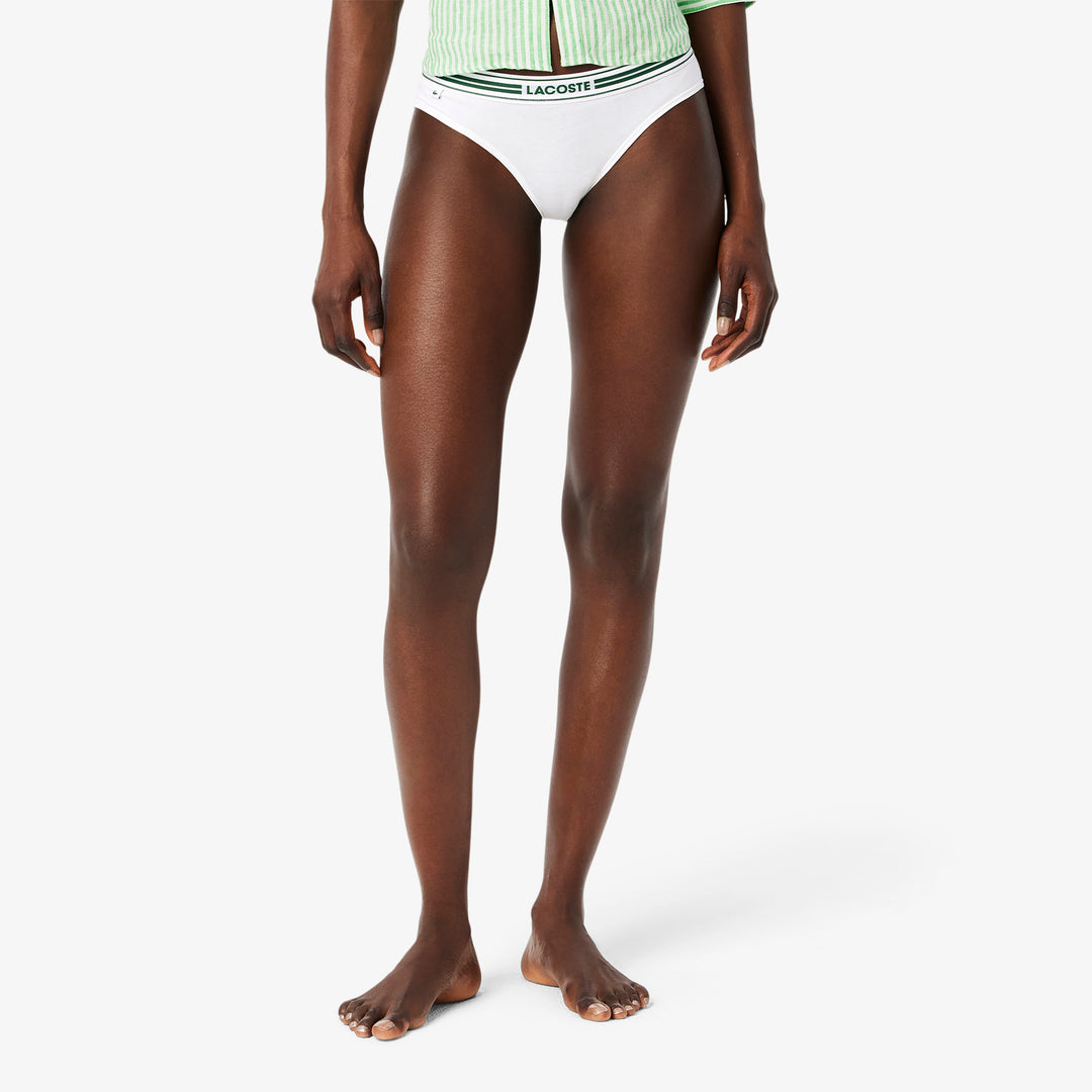Contrast Waist Stretch Cotton Briefs - 8F8185