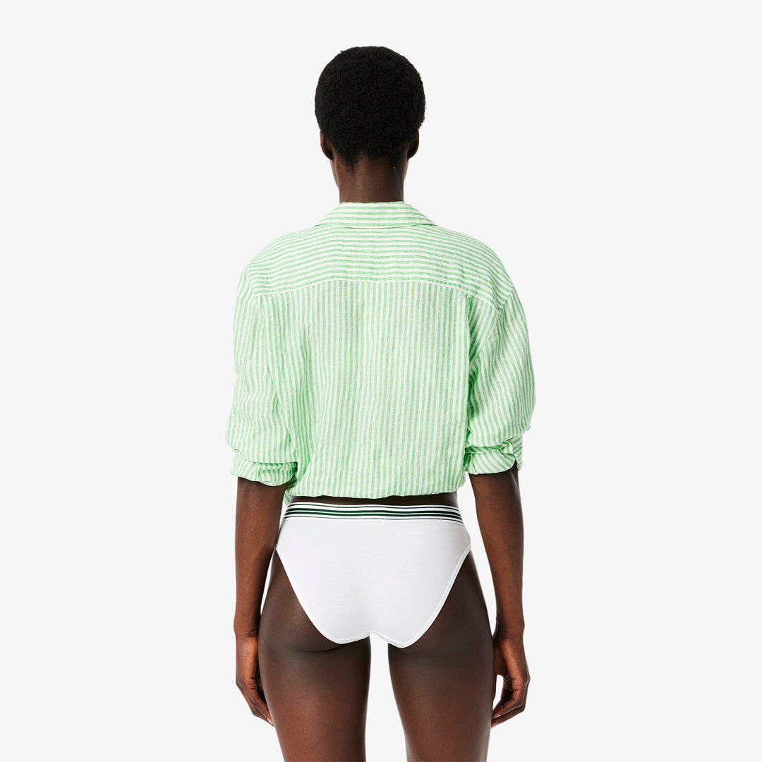 Contrast Waist Stretch Cotton Briefs - 8F8185