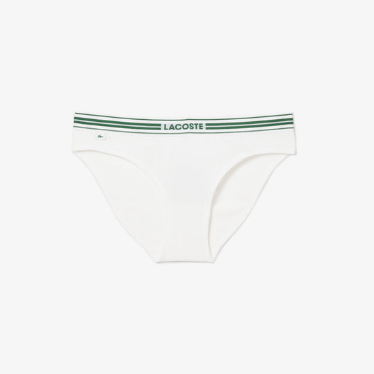 Contrast Waist Stretch Cotton Briefs - 8F8185
