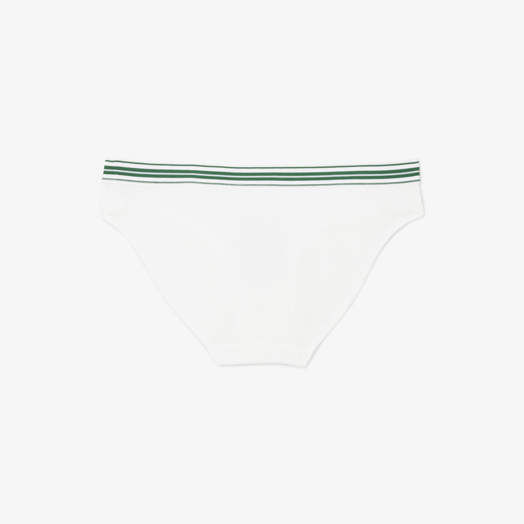 Contrast Waist Stretch Cotton Briefs - 8F8185