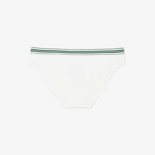 Contrast Waist Stretch Cotton Briefs - 8F8185
