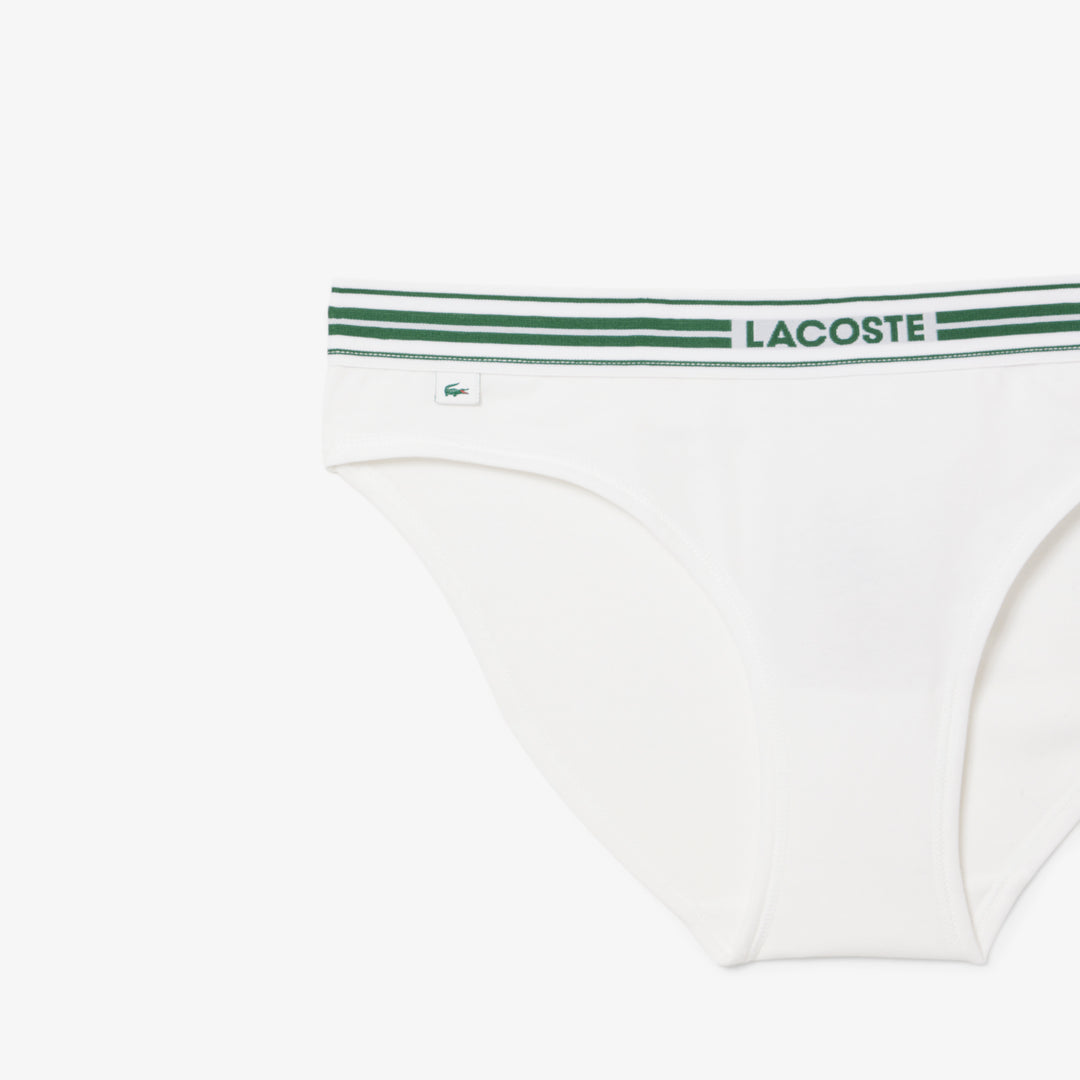 Contrast Waist Stretch Cotton Briefs - 8F8185
