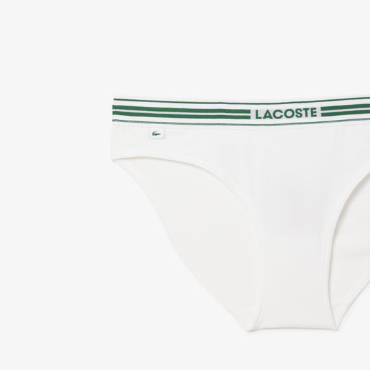 Contrast Waist Stretch Cotton Briefs - 8F8185