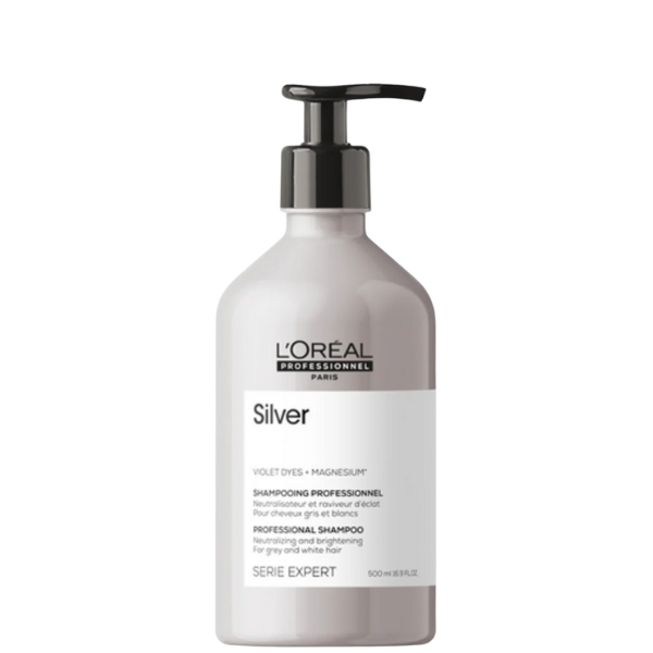 Silver Shampoo For Grey, White Or Light Blonde Hair Serie Expert 500Ml - MYHOLDAL LEBANON