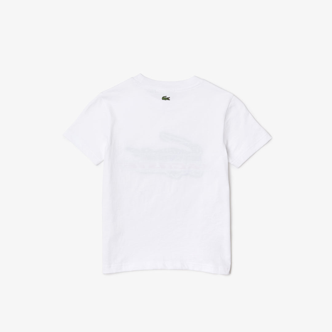 Kids’ Contrast Print Cotton Jersey T-shirt - TJ5335