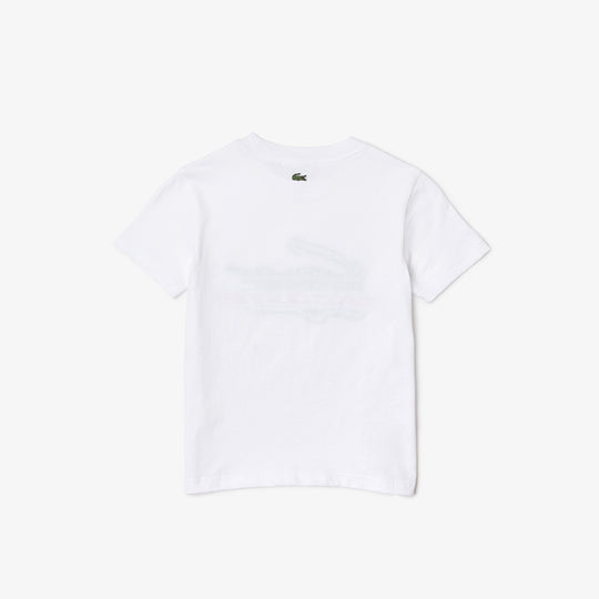 Kids’ Contrast Print Cotton Jersey T-shirt - TJ5335