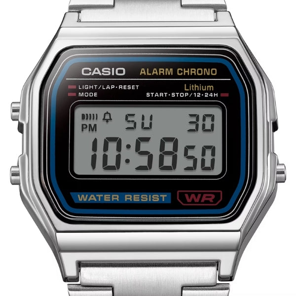 Casio Vintage Digital Unisex Metal Watch A158WA-1DF
