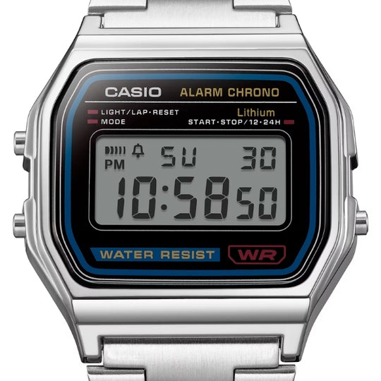 Casio Vintage Digital Unisex Metal Watch A158WA-1DF