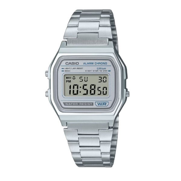 CASIO VINTAGE DIGITAL UNISEX METAL WATCH A158WEA-7DF