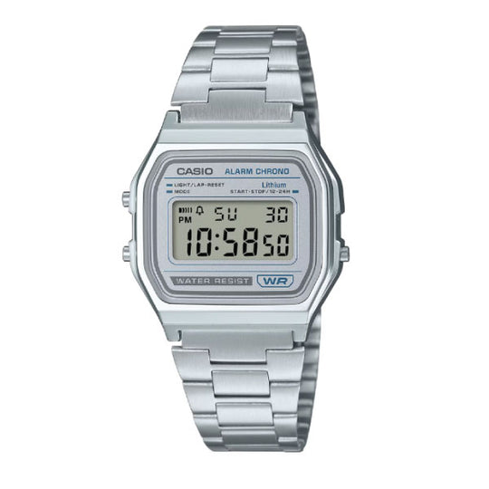 CASIO VINTAGE DIGITAL UNISEX METAL WATCH A158WEA-7DF