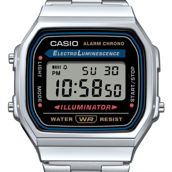 Casio Vintage Digital Unisex Metal Watch A168WA-1WDF