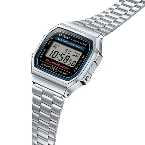 Casio Vintage Digital Unisex Metal Watch A168WA-1WDF