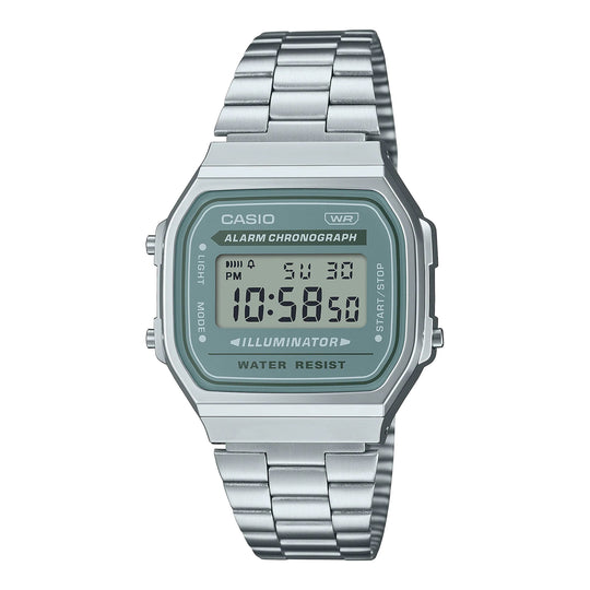Casio Vintage Digital Unisex Metal Watch A168WA-3AYDF