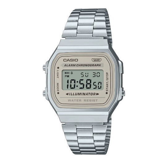 CASIO VINTAGE DIGITAL UNISEX METAL WATCH A168WA-8AYDF