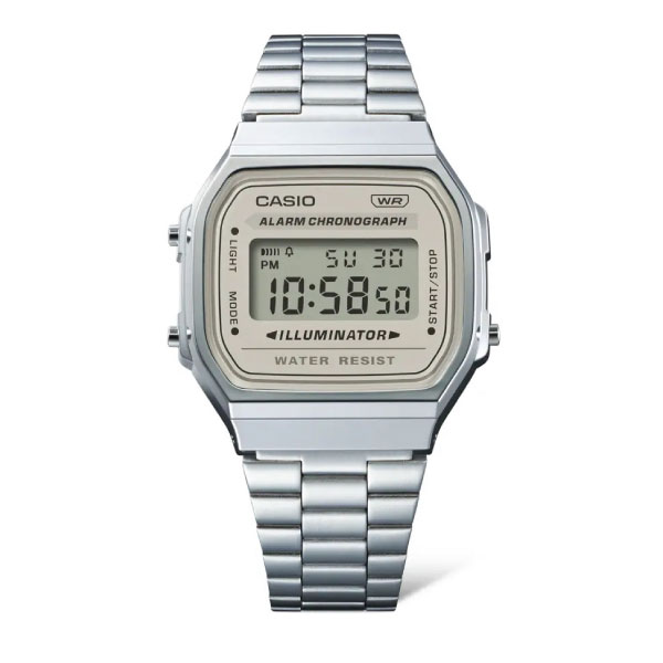 CASIO VINTAGE DIGITAL UNISEX METAL WATCH A168WA-8AYDF