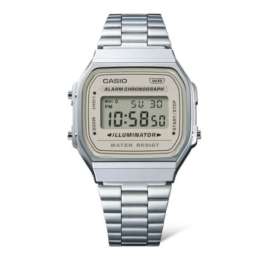 CASIO VINTAGE DIGITAL UNISEX METAL WATCH A168WA-8AYDF