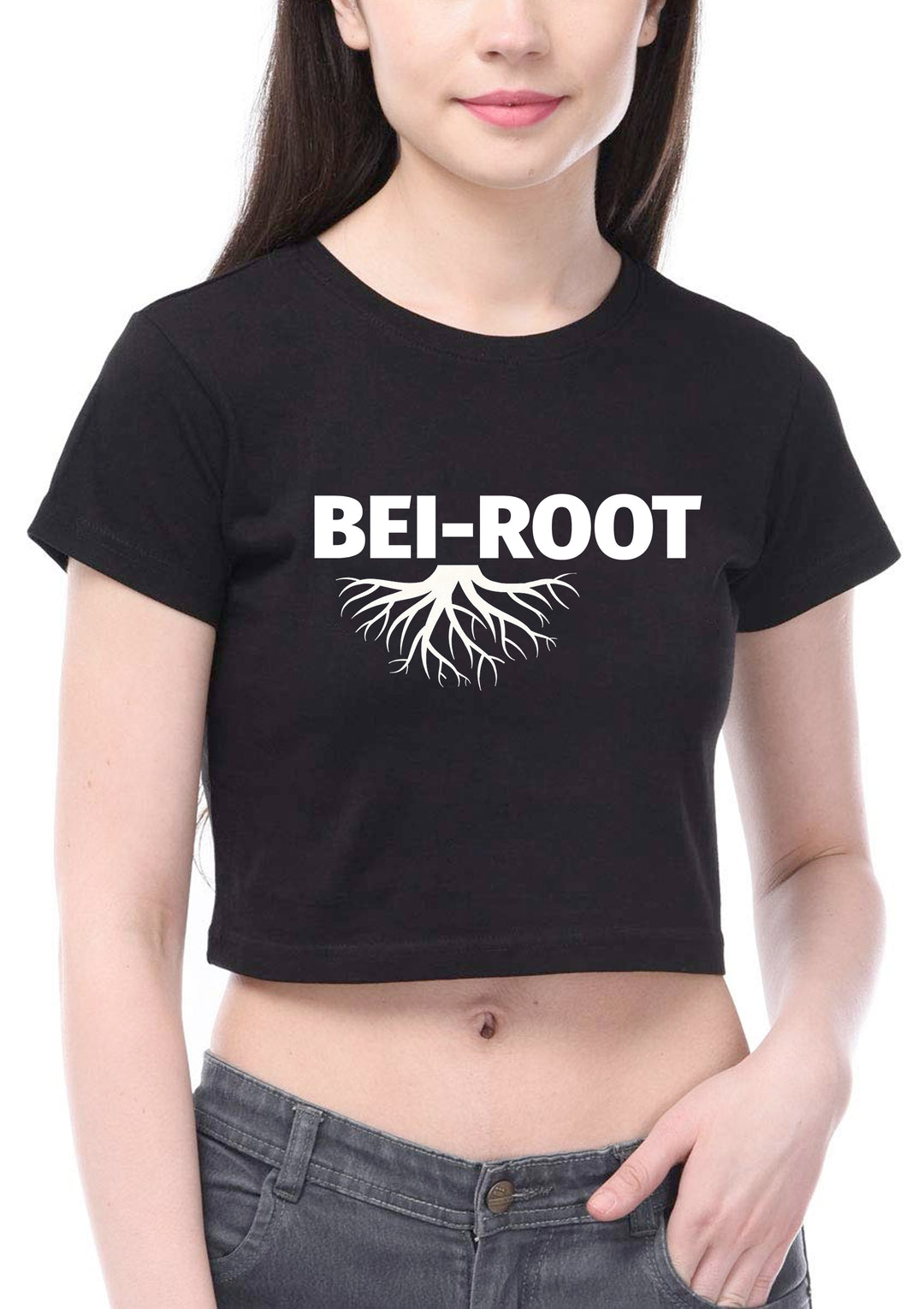 Shop The Latest Collection Of Bei-Root A1 Black Croptop In Lebanon