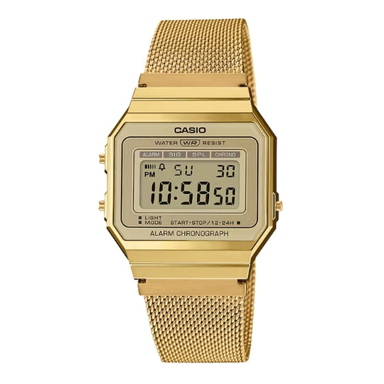 Casio Vintage Digital Unisex Mesh Watch A700WMG-9ADF