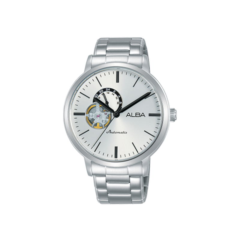 FLAGSHIP AUTOMATIC WHITE DIAL SILVER STEEL- A9A003X1