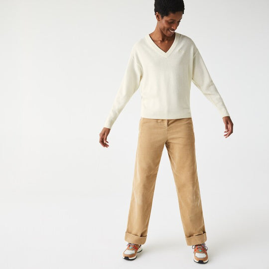 Women's V-neck Wool Sweater